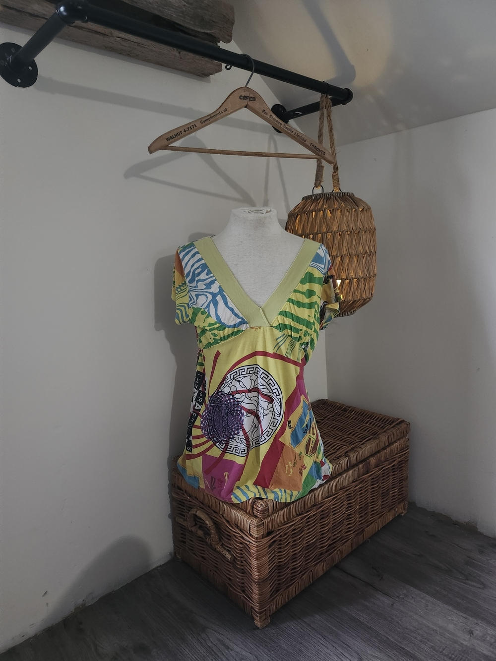 Colorful Graphic V-Neck Women’s Dress